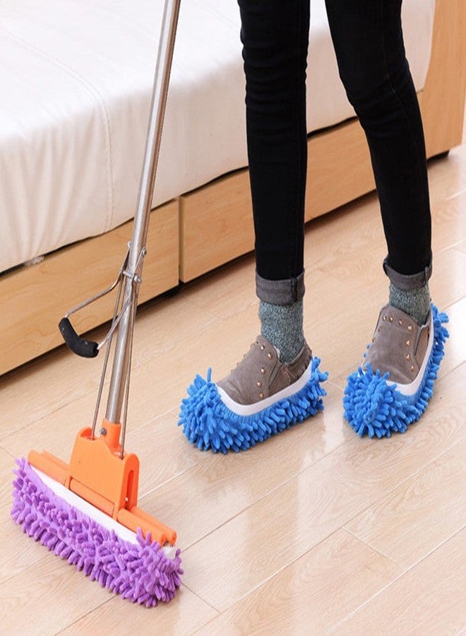 SZTLKHH 10 PCS 5 Pairs Duster Mop Slippers Shoes Cover, Multi Function Chenille Fibre Washable Dust Mop Slippers Floor Cleaning Shoes for Bathroom, Office, Kitchen, House Polishing Cleaning - Image 2